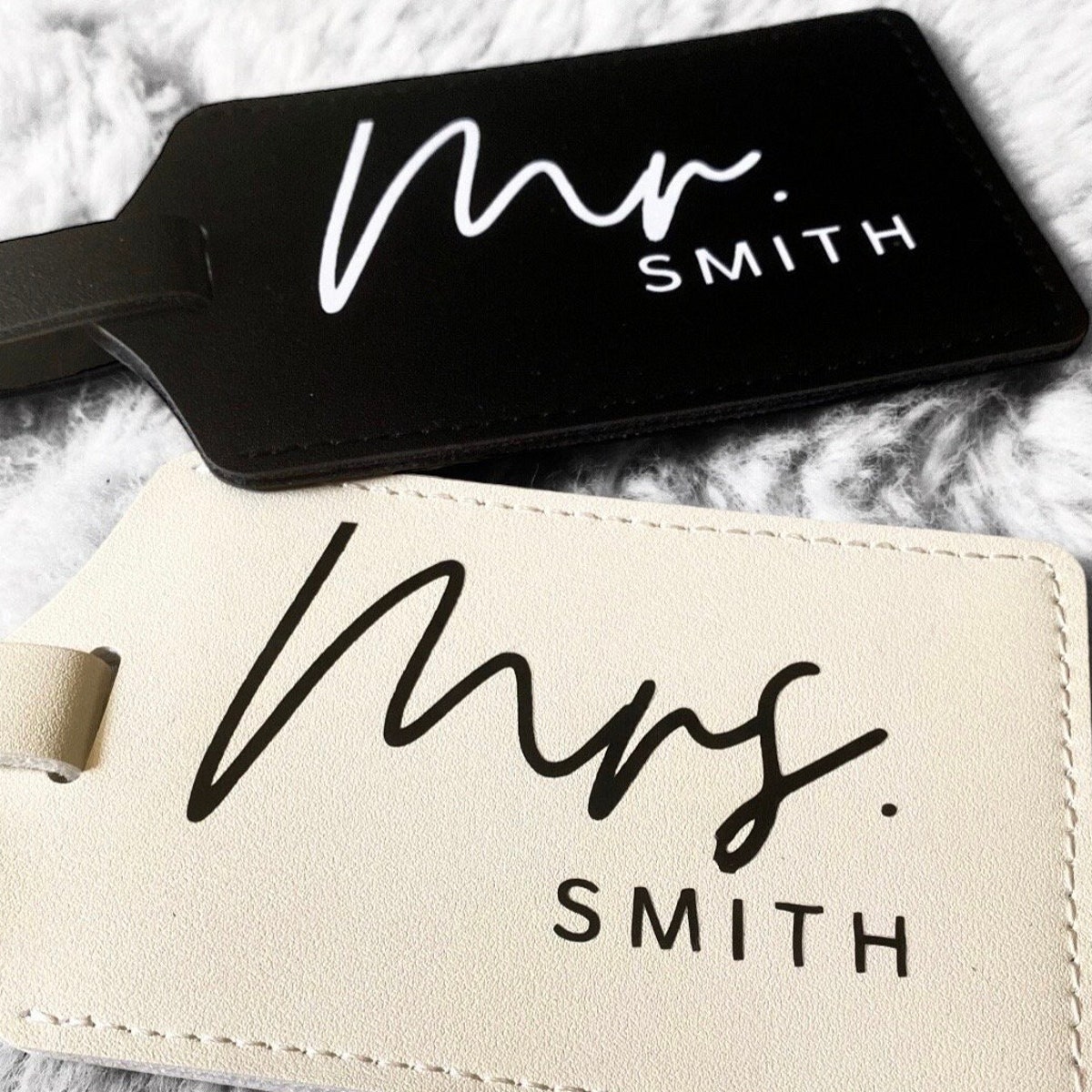 Mr and Mrs Luggage Tag Personalized His & Hers or Couple Set - Etsy