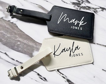 Mr and Mrs Luggage Tag Personalized His & Hers or Couple Set