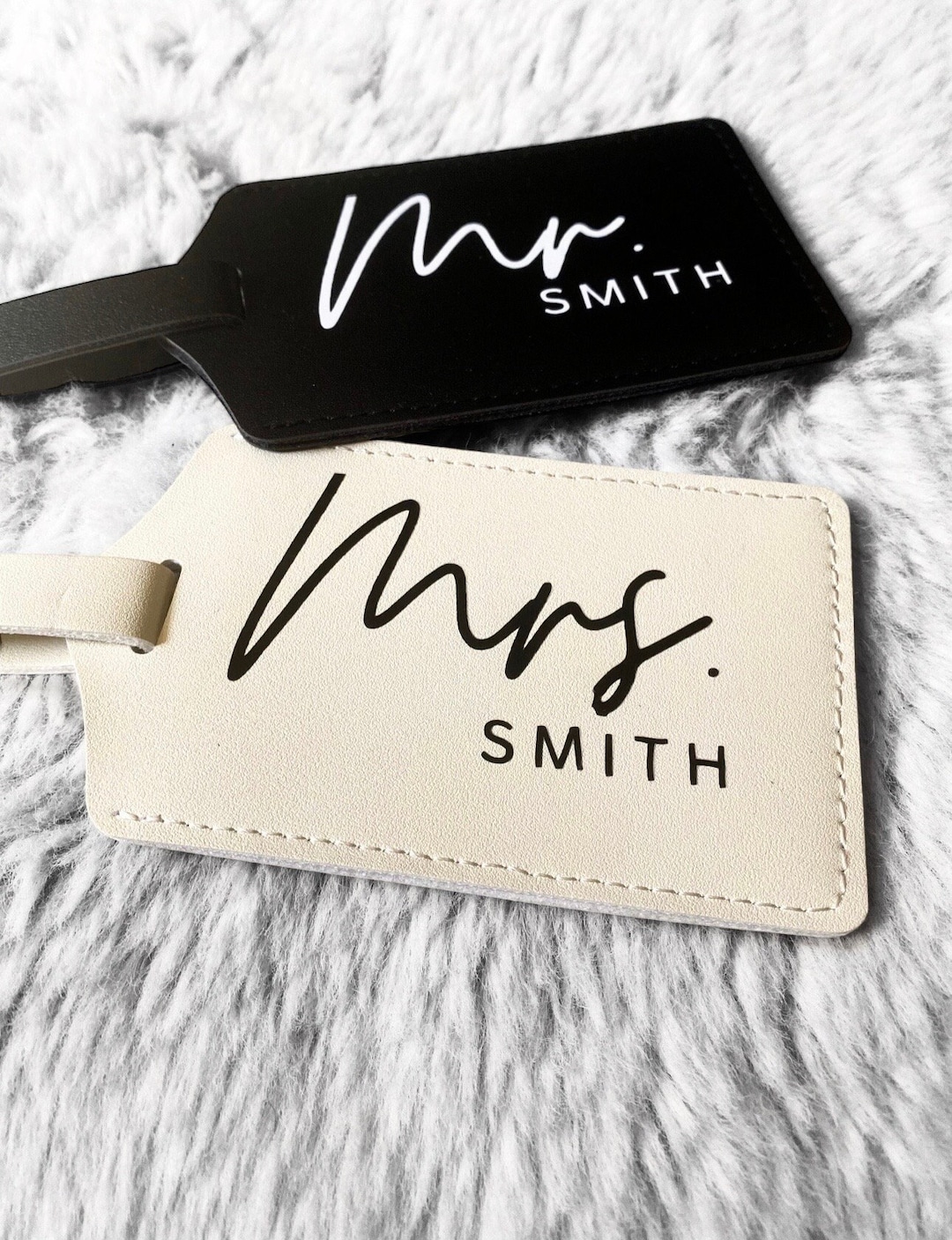 Mr and Mrs Luggage Tag Personalized His & Hers or Couple Set Etsy
