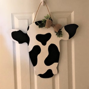 Cow head door hanger, cow kitchen sign, cow wall hanger, cow house decor, farmhouse kitchen wall decor