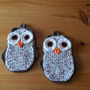 Owl potholder set, Owl pot holders, Owl kitchen hot pads, Pot holders,Colorful potholders, kitchen potholders, handmade potholder set