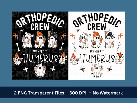 Orthopedic Crew PNG, Cute Ghost Png for Doctors Office,Orthopedic Office Humerus PNG, Funny Ghost PNG for Orthopedic Office, Funny Ghost png