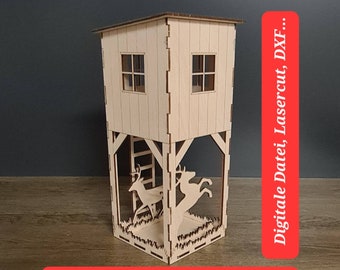 Bottle crate, bottle box, high seat, raised hide, hunter's stand (digital file, laser cut)