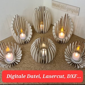 Candlestick, ball, round, semicircle, bowl (digital file, laser cut)