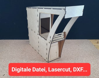 Pit lane 1:32 module stairs to the race track decoration approx 1:32, laser cut file, slot racing, for 3 mm material thickness