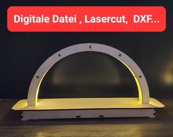 Candle arch blank, digital file, laser cut, for 4 mm material thickness