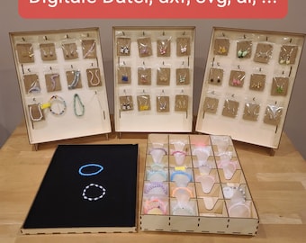 Jewelry stand, jewelry display, sales stand, jewelry, etc. (Digital file, laser cut)