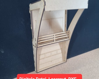 Voies des stands 1:24 module en relief 01 pour décoration d'hippodrome d'environ 1 à 24, fichier découpé au laser, slot racing, pour épaisseur de matériau de 3 mm