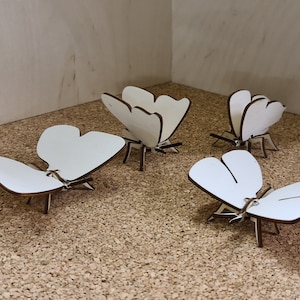 Butterfly, lasercut, dxf, ai, svg, lbrn (Digital file, lasercut)