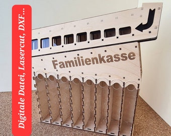 MONEY SORTER for Euro coins, dxf, ai, svg, lbrn (Download file)