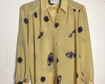 Vintage yellow blouse/ shirt