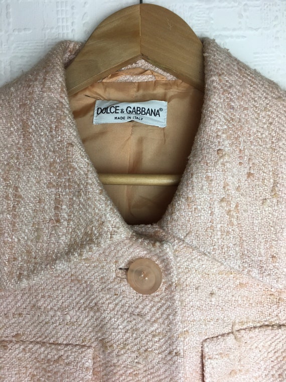 Dolce & Gabbana vintage peach dress and jacket wo… - image 5