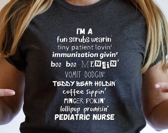 Funny Pediatric Nurse Shirt, Funny Job Definition TShirt, Nursing Student Gift, Childrens Nurse Tee, Medical Profession Graduation Gift