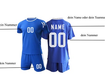 Custom Jersey T-Shirt and Shorts 2-Piece Set, Any Name, Number, Team - Football Jersey, , Mann, Personalised Football Jerseys, Customisable