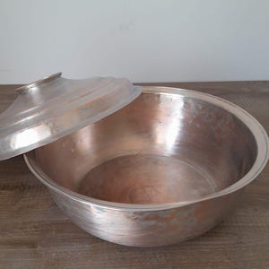Copper Pot With Lid, Cottage Decor, Farmhouse Decor, Vintage Copper Pot With Lid