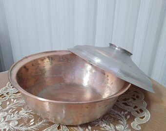 Vintage Copper Pot with Lid