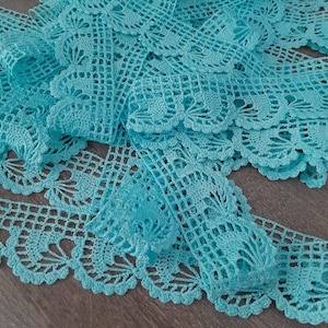 Vintage hand crochet piece, Vintage Lace Trim 8,75 yd