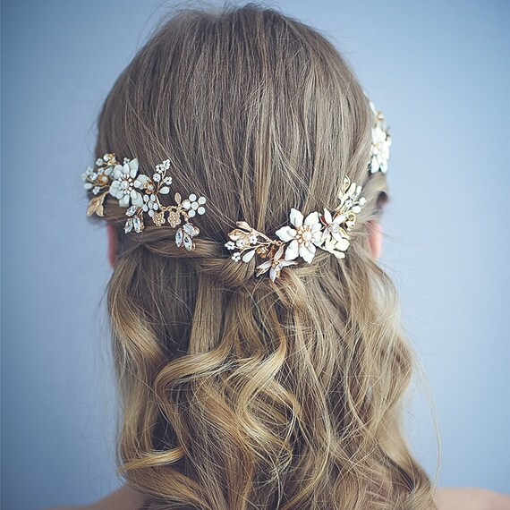 Crystal Bridal Hair Pin – Handmade Rhinestone Wedding Headpiece