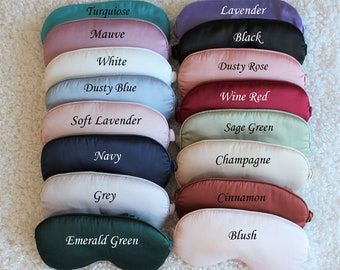 Satin Sleeping Eye Mask, Bridesmaid Gift, 16 Colors