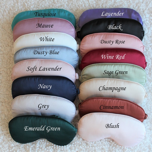 Satin Eye Mask for sleeping/Bridesmaid gift/bridesmaid proposal box/Luxurious silky eye masks for women/16 colors eye mask