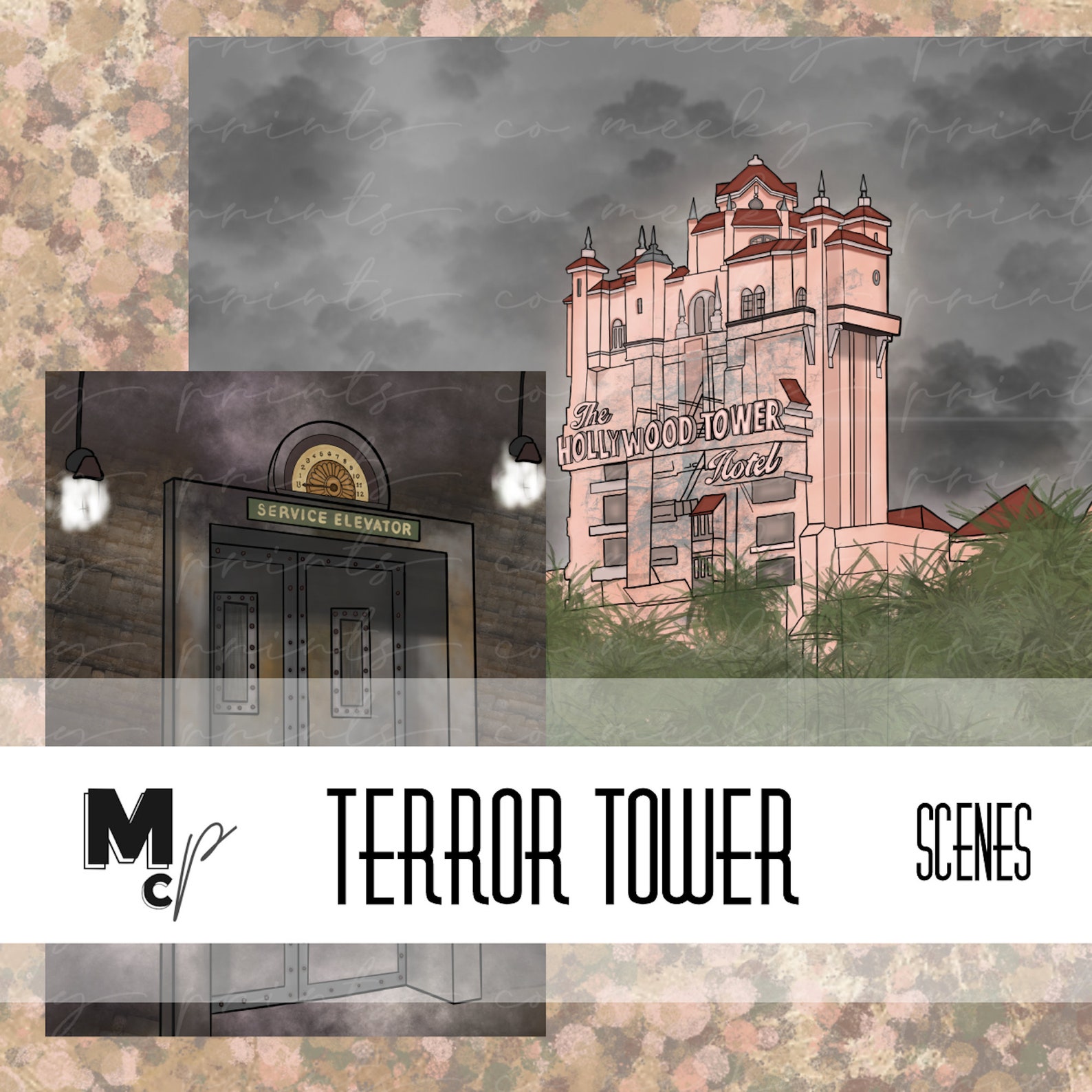 Terror Tower Scenes // Clip Art Tower of Terror Planner | Etsy