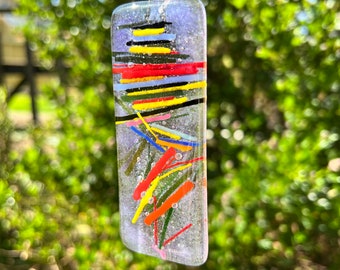 Light catcher made from fused glass made in Cornwall UK