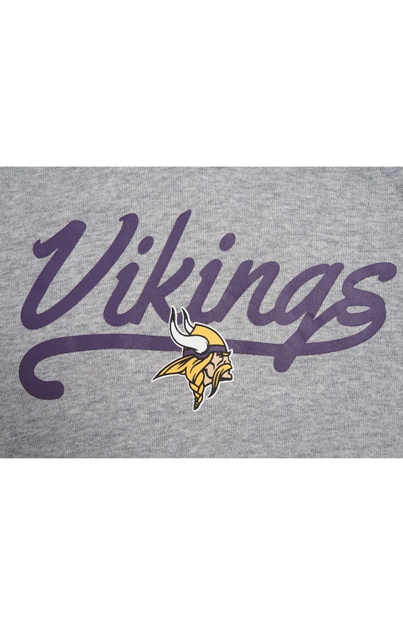 Vintage NFL Minnesota Vikings Sports Grey Hoodie … - image 5