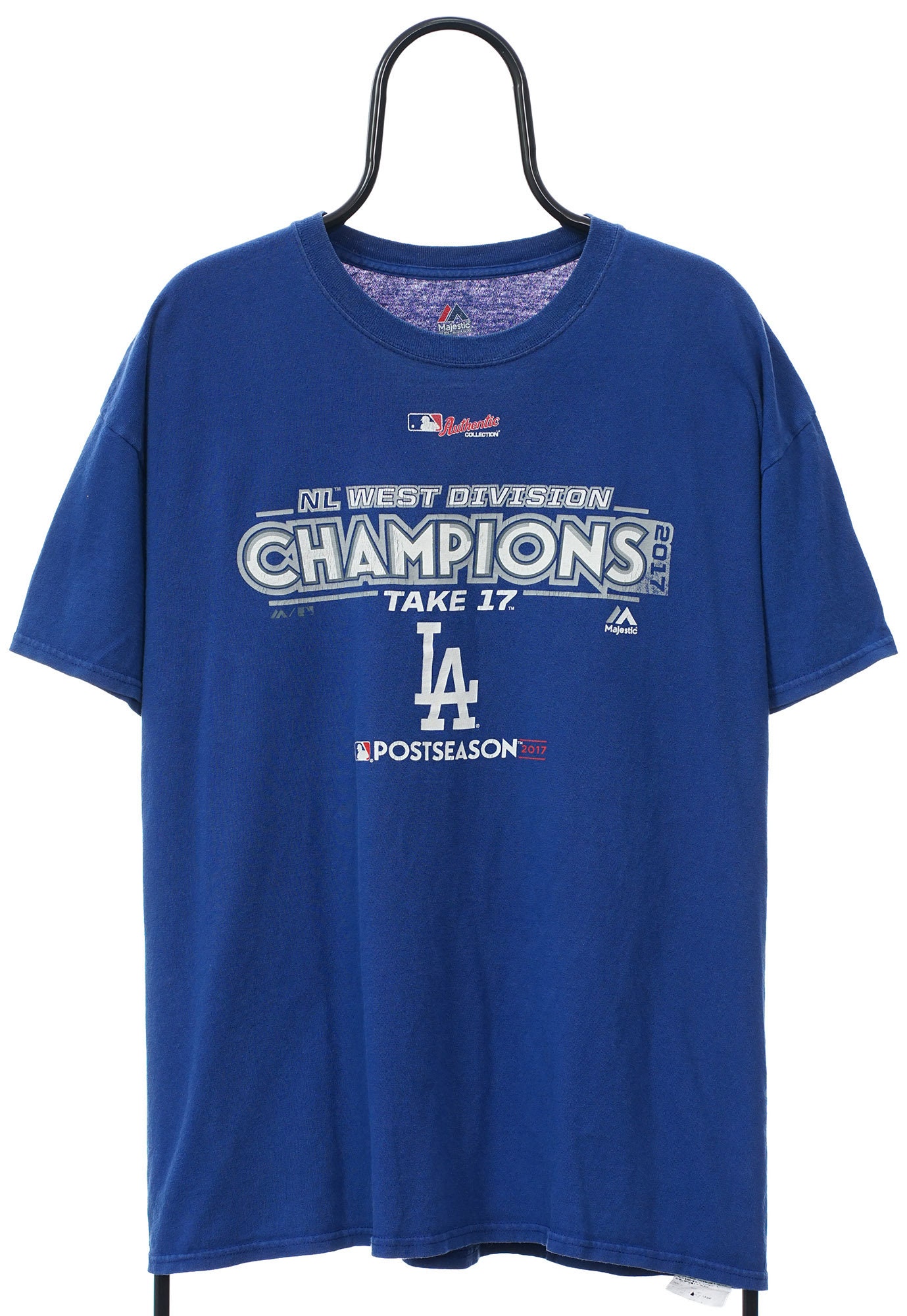 Vintage 00s Blue Majestic MLB Los Angeles Dodgers T-Shirt - X