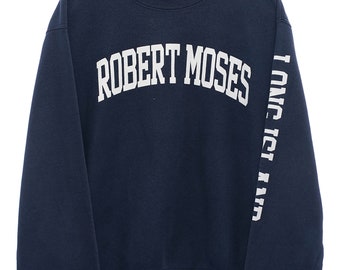 Vintage Robert Moses Graphic Navy Sweatshirt - Medium