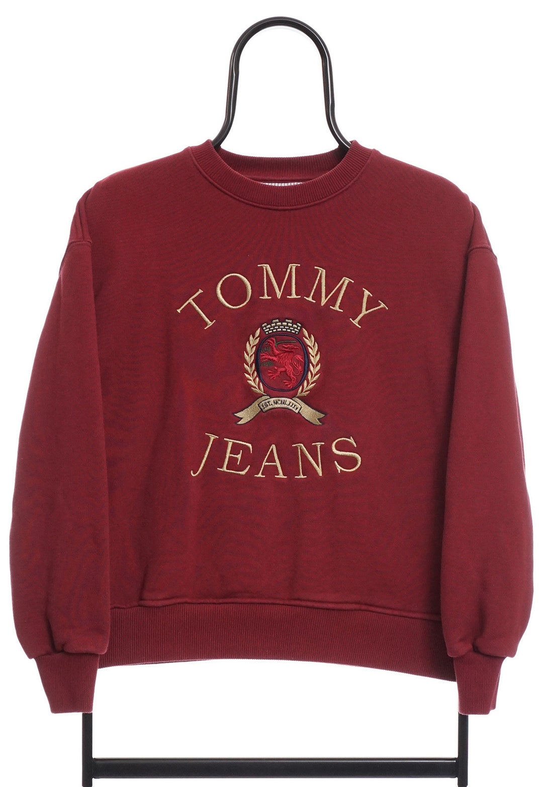 Maroon tommy hilfiger sweatshirt clearance