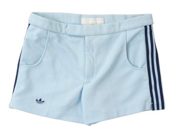 Vintage Adidas APT 70s Tennis Sportswear Blue Shorts - Womens Small