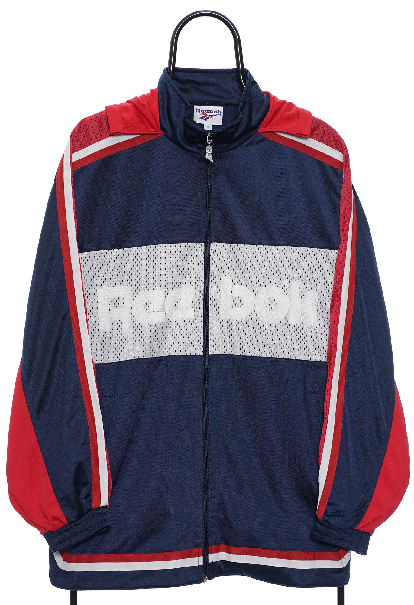 sjæl give skildring Vintage Reebok 90s Spellout Navy Tracksuit Jacket Large - Etsy Israel