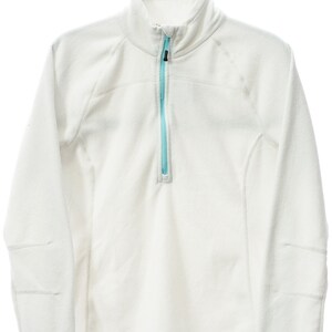 Vintage Eddie Bauer White Quarter Zip Fleece - Womens Medium