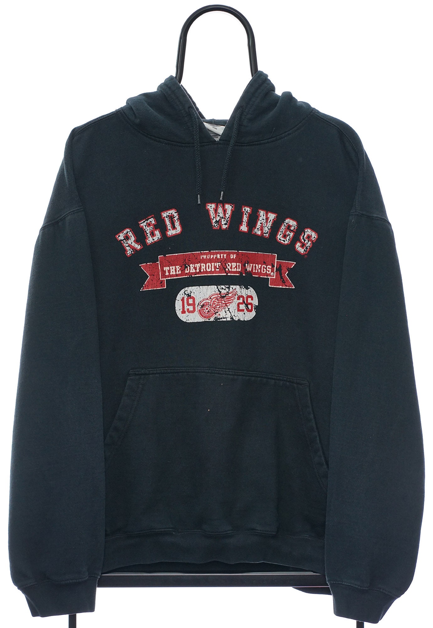 Detroit Red Wings Vintage NHL Heavyweight Hoodie Sport Grey / L