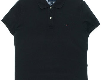 Polo Vintage Tommy Hilfiger Negro - Mujer Media
