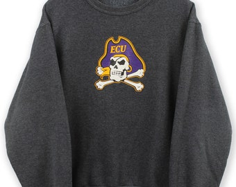 Vintage Grey ECU Pirates Sweatshirt - Small