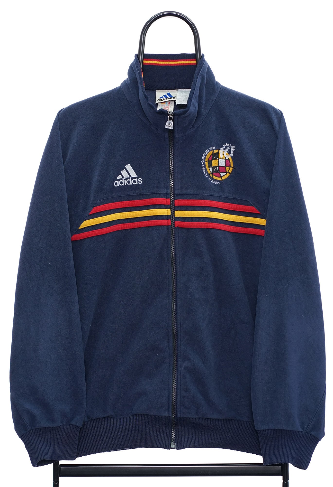 Vintage Adidas 90s Spain National Team Sports Football Navy Jacket