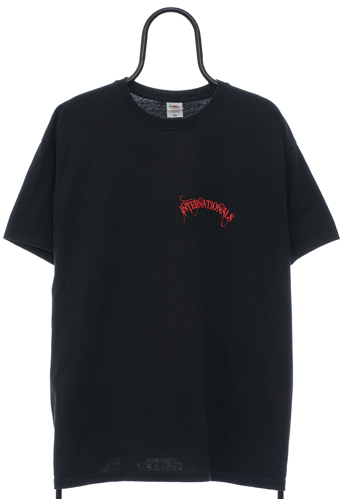 Vintage Internationals Graphic Black TShirt - X Large