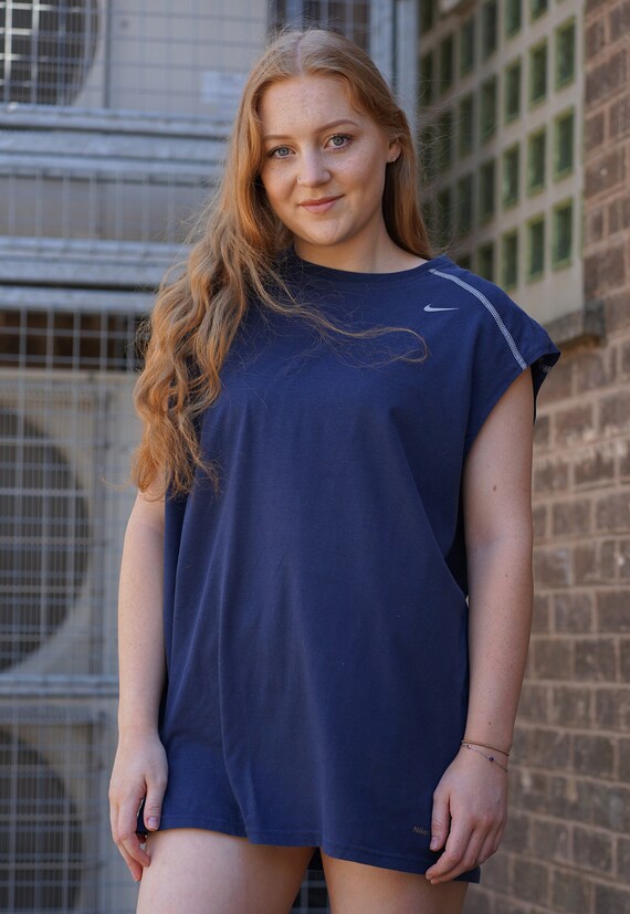 Nike Vintage Navy Vest Large - Etsy