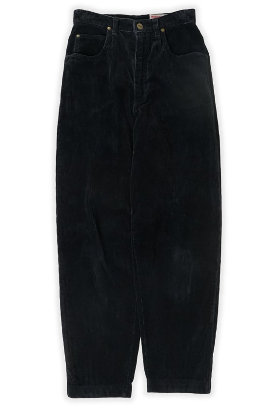 Vintage Wrangler Black Corduroy Trousers - Womens… - image 2