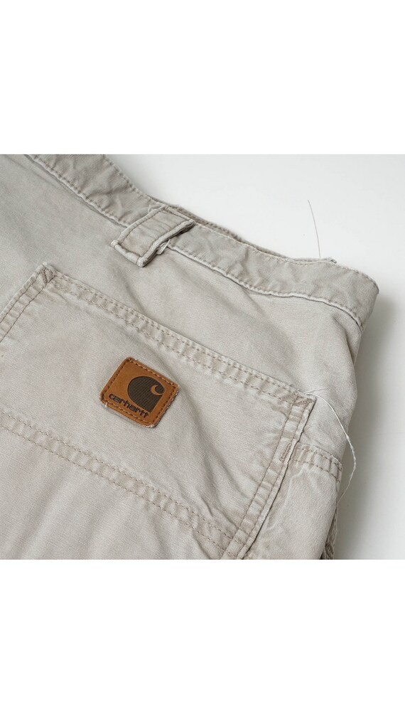 Vintage Carhartt Workwear Beige Carpenter Trouser… - image 9