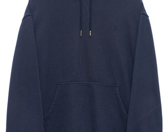 Vintage Champion Navy Hoodie - Medium