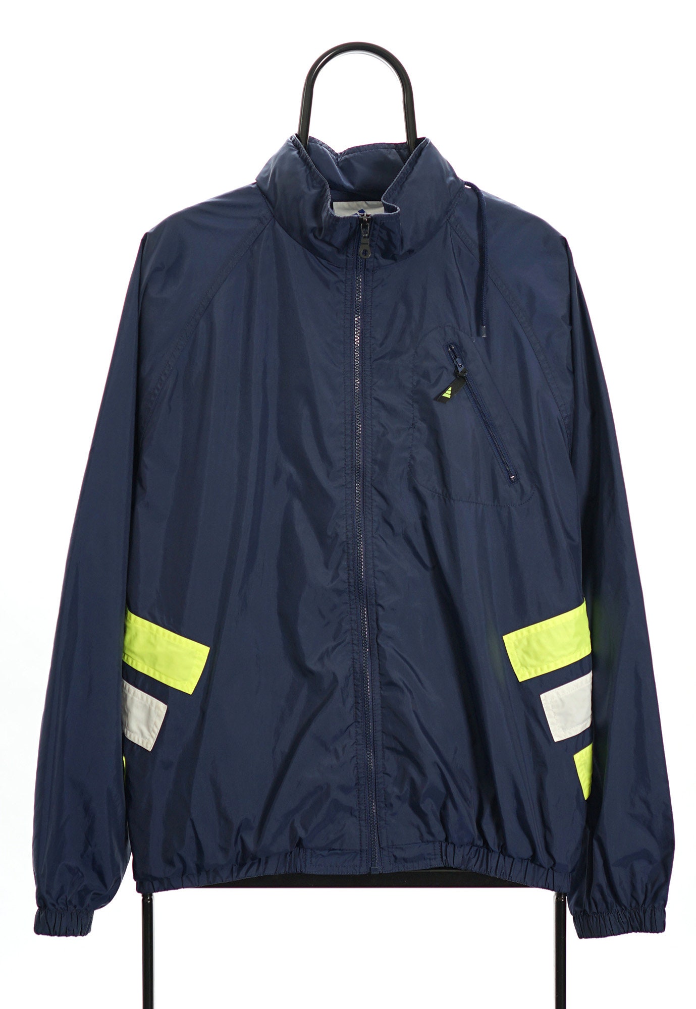 Adidas Vintage Navy Windbreaker Jacket - Medium