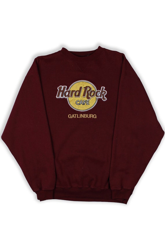 Hard Rock Cafe Vintage Gatlinburg Maroon Sweatshirt Large Etsy
