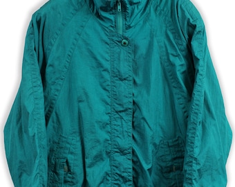Vintage Teal Windbreaker Jacket - Medium