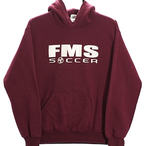 Vintage Maroon FMS Hoodie - Small