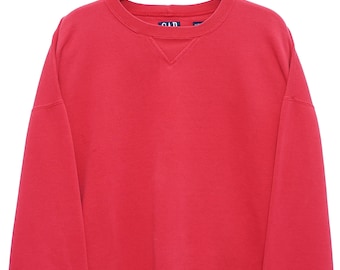 Vintage GAP Pullover Crewneck Red Sweatshirt - Large