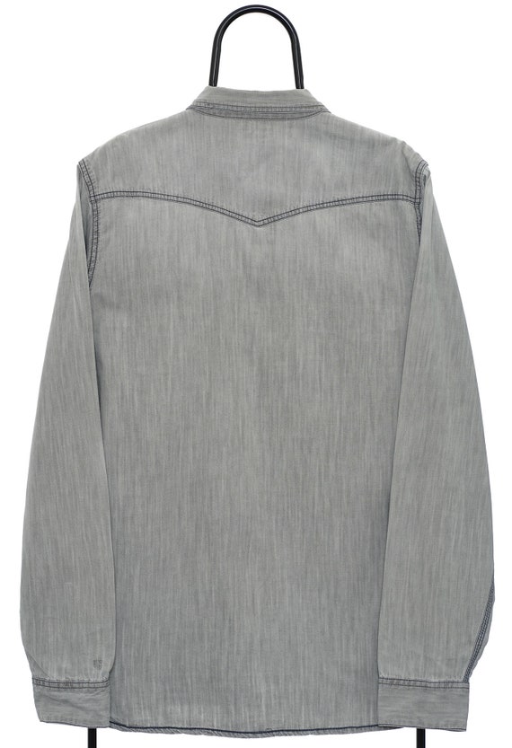 Vintage Garcia Jeans Grey Shirt Medium Etsy Australia
