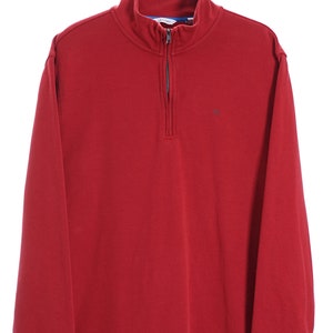 Bluza Calvin Klein Red Quarter Zip Vintage - duża