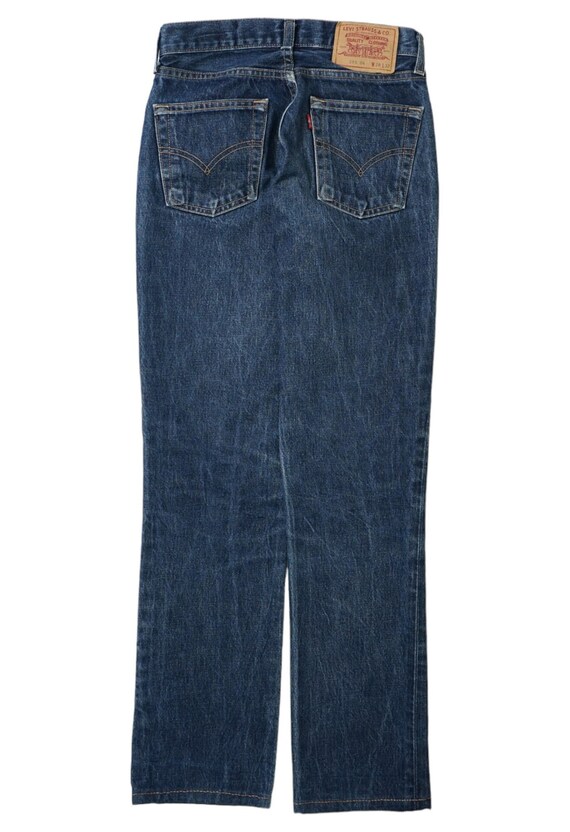 Vintage Levis 595 Blue Slim Straight Jeans Womens W28 L30